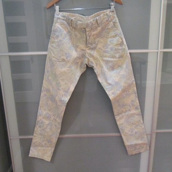 David Naman Hibiscus Print Pants